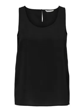 Nova Lux Sleeveless  Solid Top AdjustableNeckline