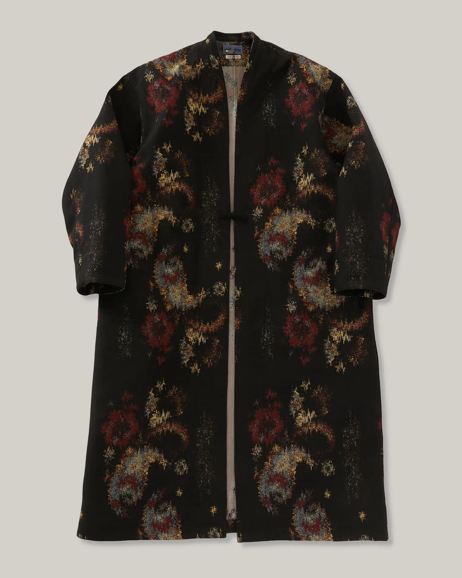 LightweightInsulation ZipperClosure BLUE BLUE JAPAN TSUJIGAHANA GOBELIN LONG HAORI JACKET - BLACK