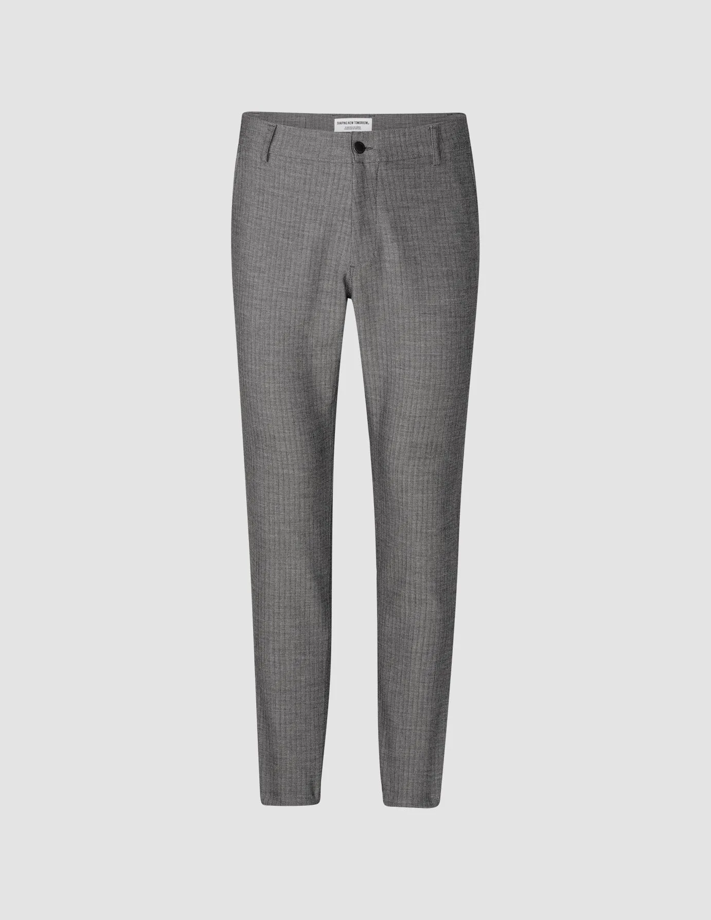 WrinkleFreeFinish All Day Wear Comfort Heavy Edition Pants Slim Grey Herringbone 2.0