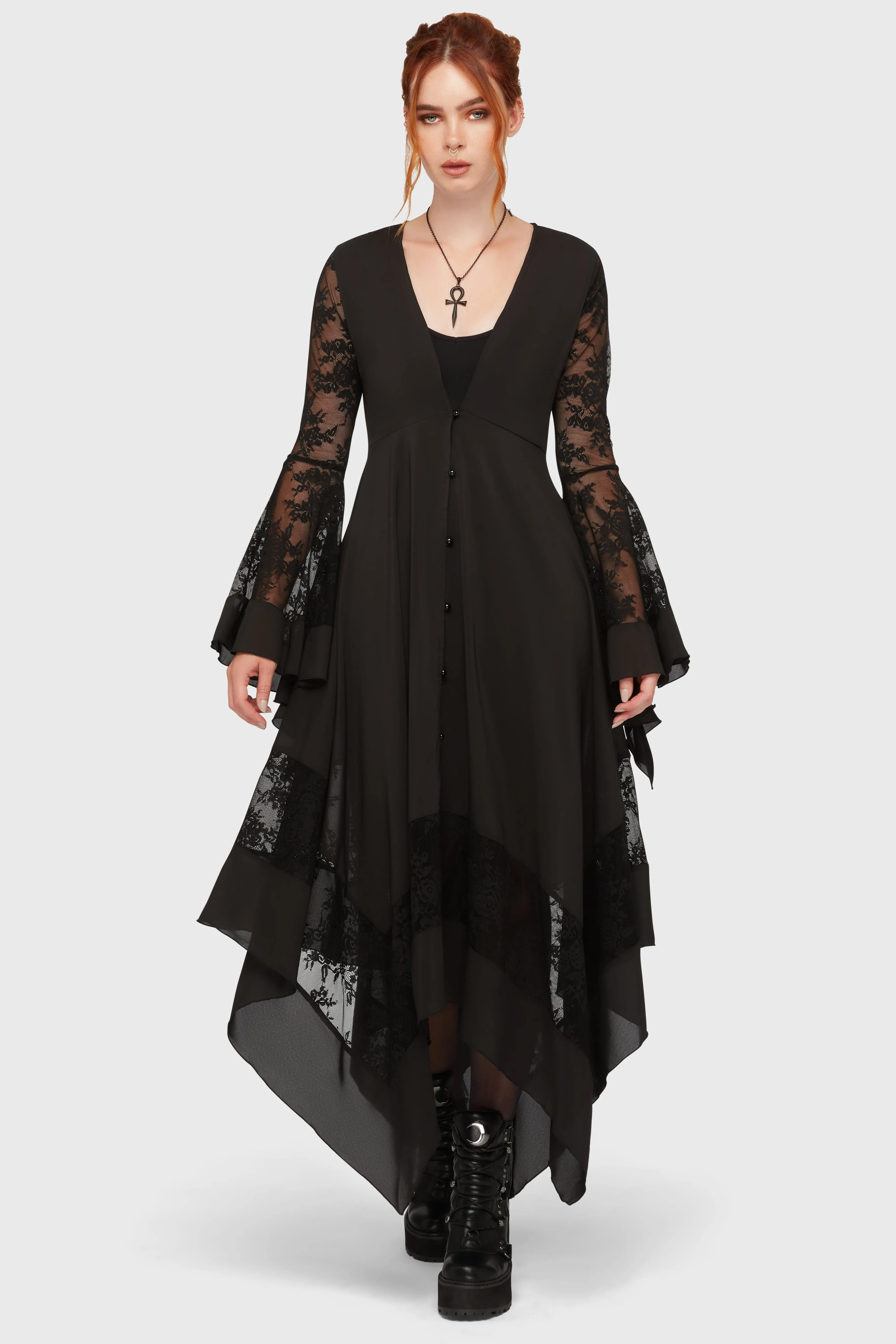 Chilly Weather Layer Classic Layering Misty Night Maxi Dress