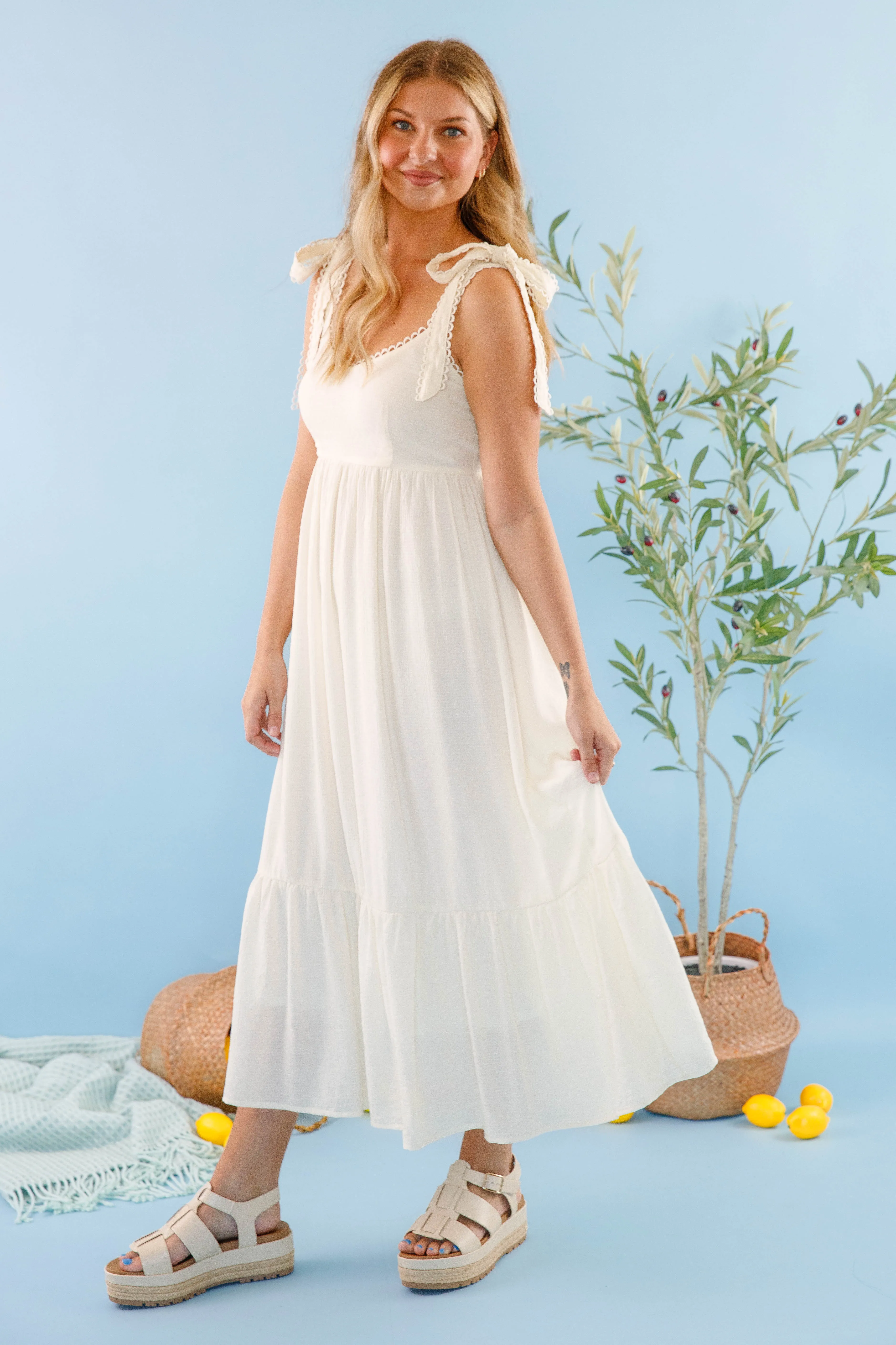 What I've Done Midi Dress Neutral-Shade Subtle tone