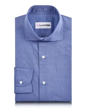 Brushed Inner Lining Ink Blue End on End Shirt