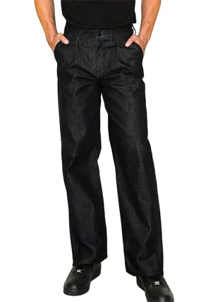 Versatile staple Sporty Comfort Fit Men's Pleated Raw Denim Baggy Fit Jeans