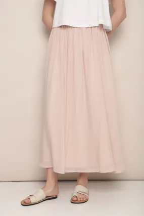 Hathaway Airy Maxi Skirt Blush Tagless label