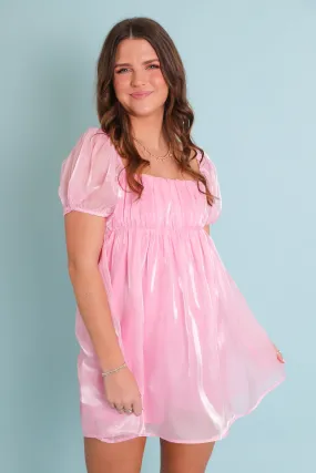 RESTOCK: Nothing But Delightful Dress-Pink Timeless Waist Fit