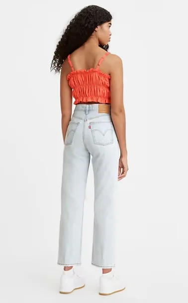 Levi's Ribcage Straight Ankle- Ojai Shore Beach Day Versatile Soft