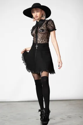 Viktoria Mini Skirt Figure Flattering Texture Shot