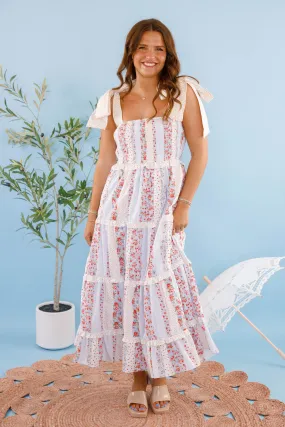 Pastel Sky Layered Comfort Waiting For Better Days Maxi Dress