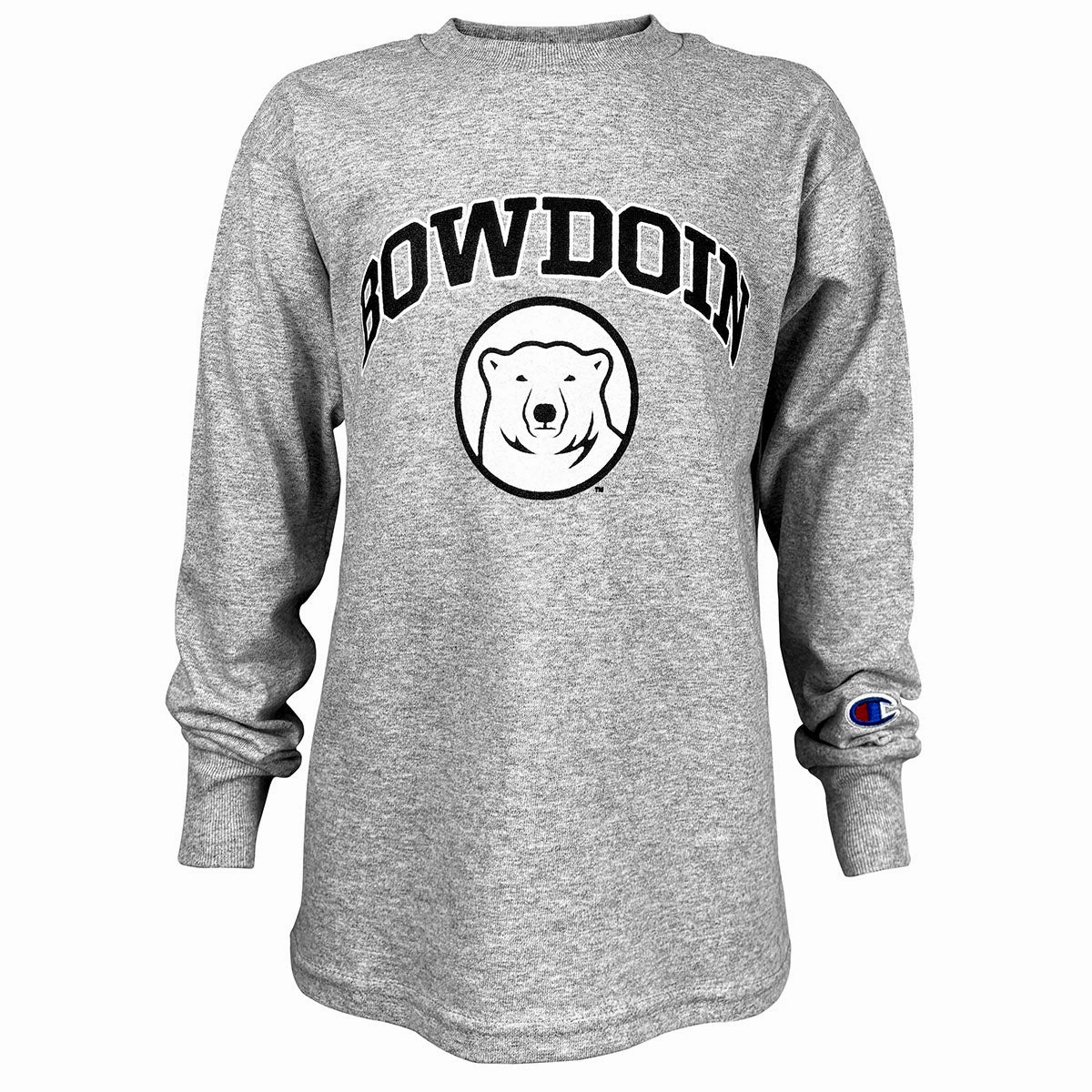 toddlers' patio Youth Long-Sleeved Tee with Bowdoin & Bear Medallion from Champion