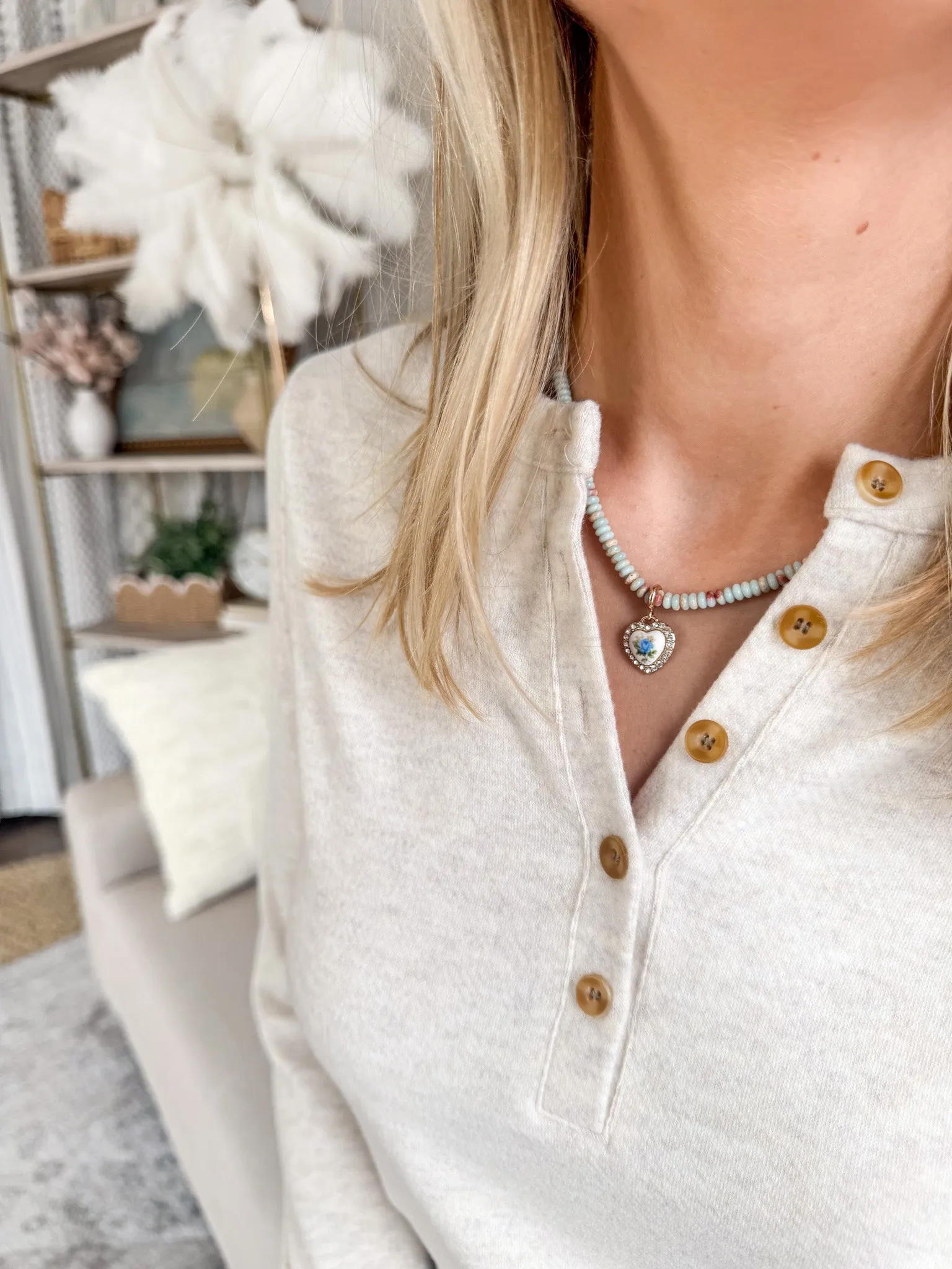 Aeris Long Sleeve Top- Cream Heather Effortless knitwear Warm And Comfortable