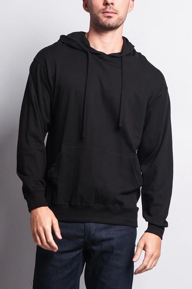 anti static coating Men's Essential Cross-Dyed Heather Jersey Pullover Hoodie