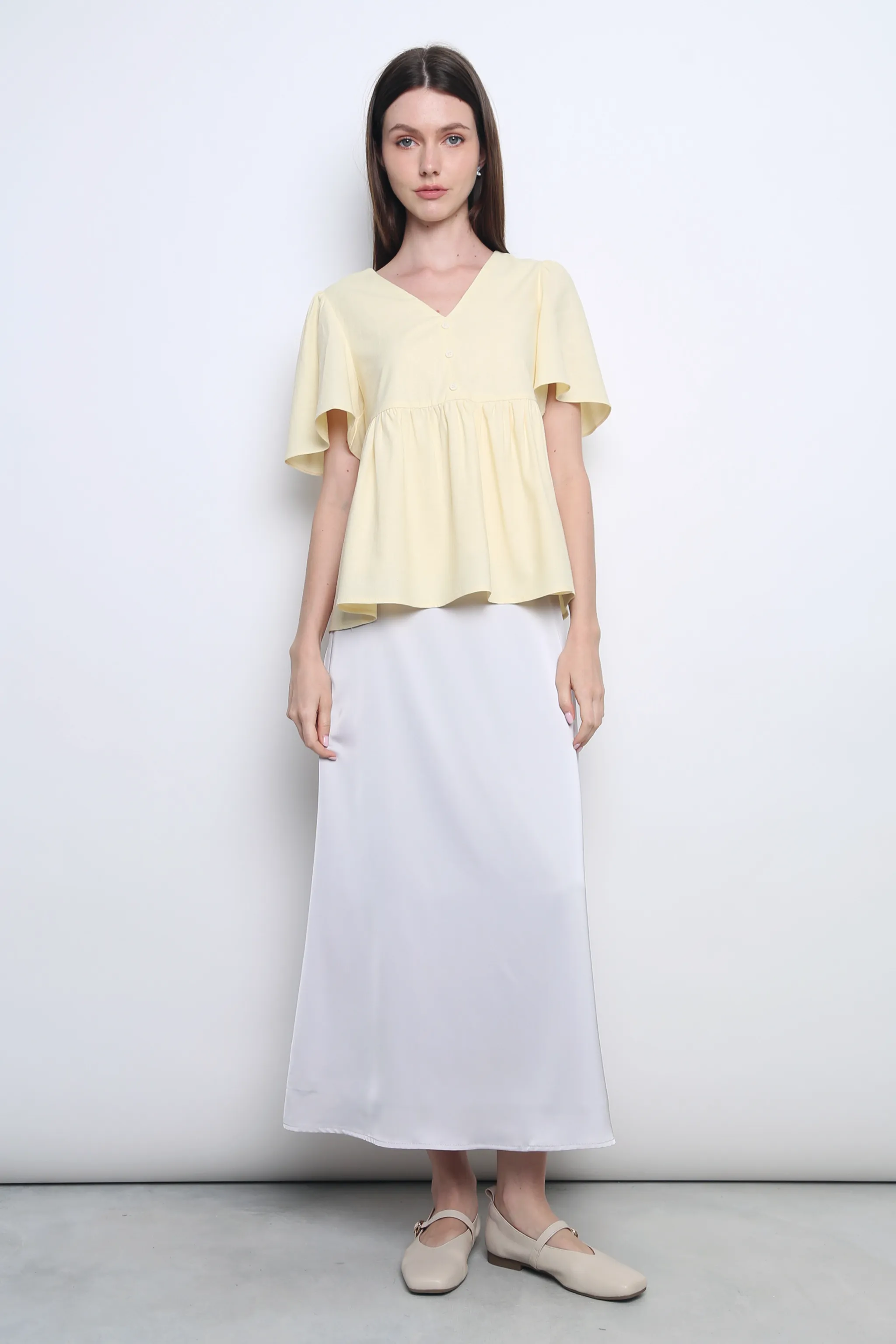 Regular Moon Dance Maxi Skirt Platinum (Restock) Drawstring closure Adjustable drawstring