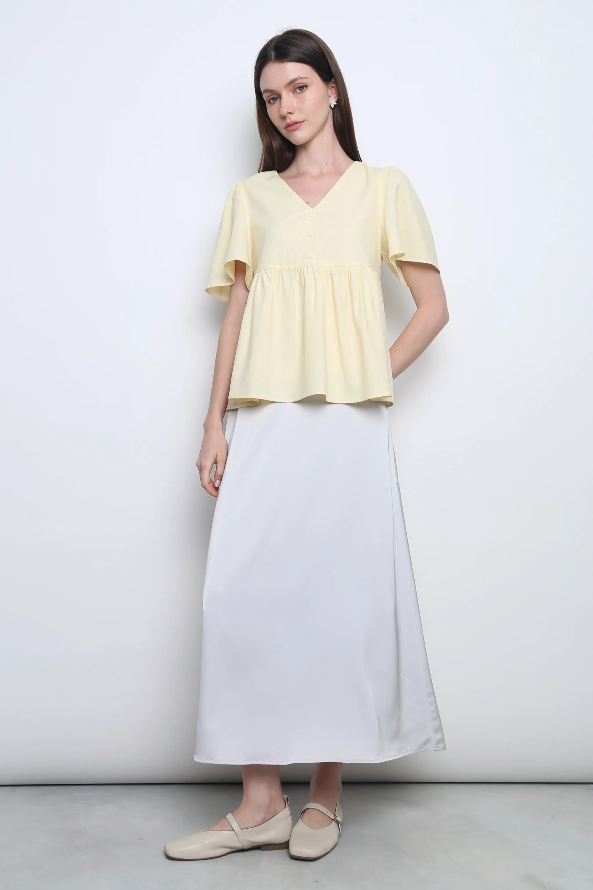 Eco Friendly Dye Regular Moon Dance Maxi Skirt Platinum (Restock)