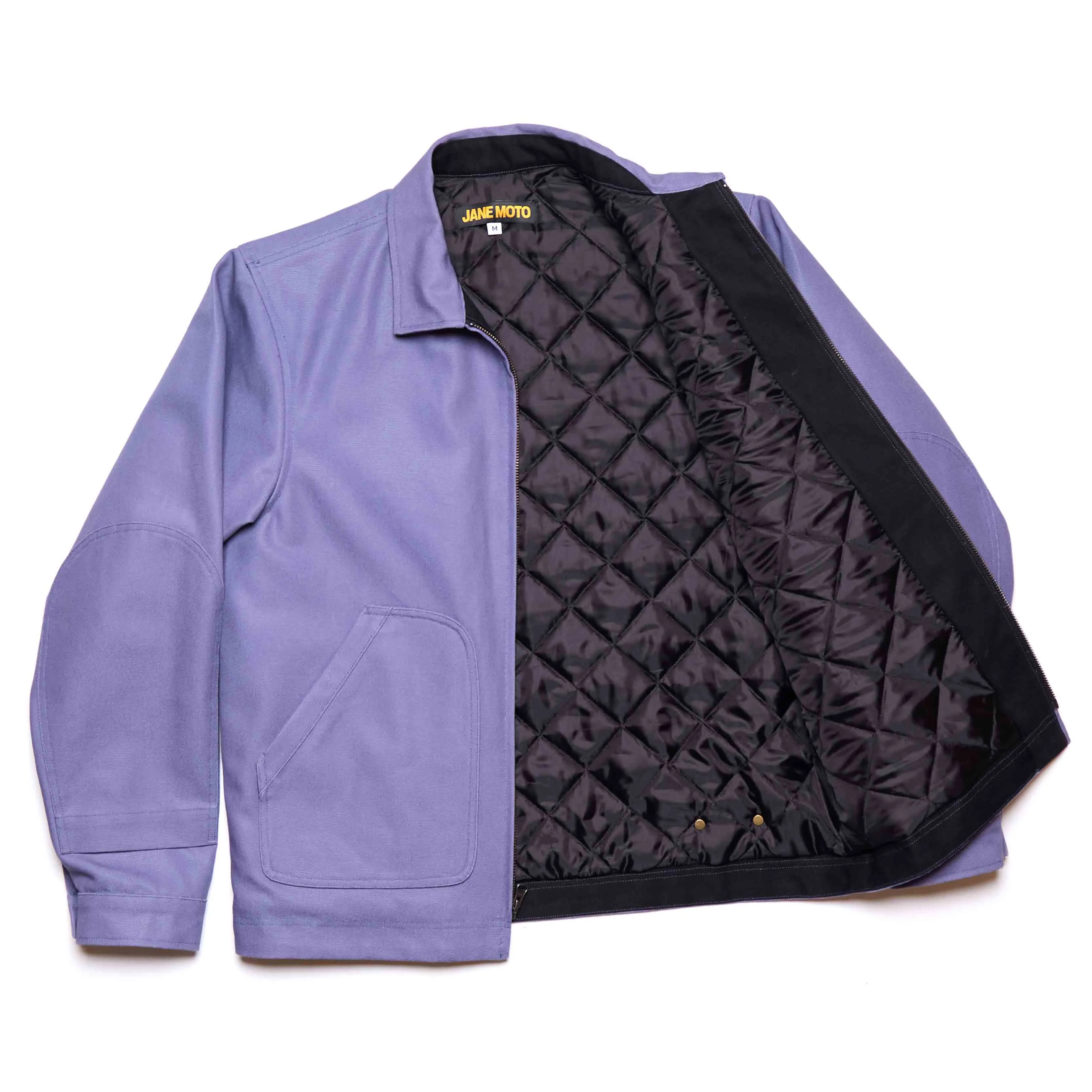 Lined Mechanic's Jacket - Blue Violet Canvas Durable Double Stitching