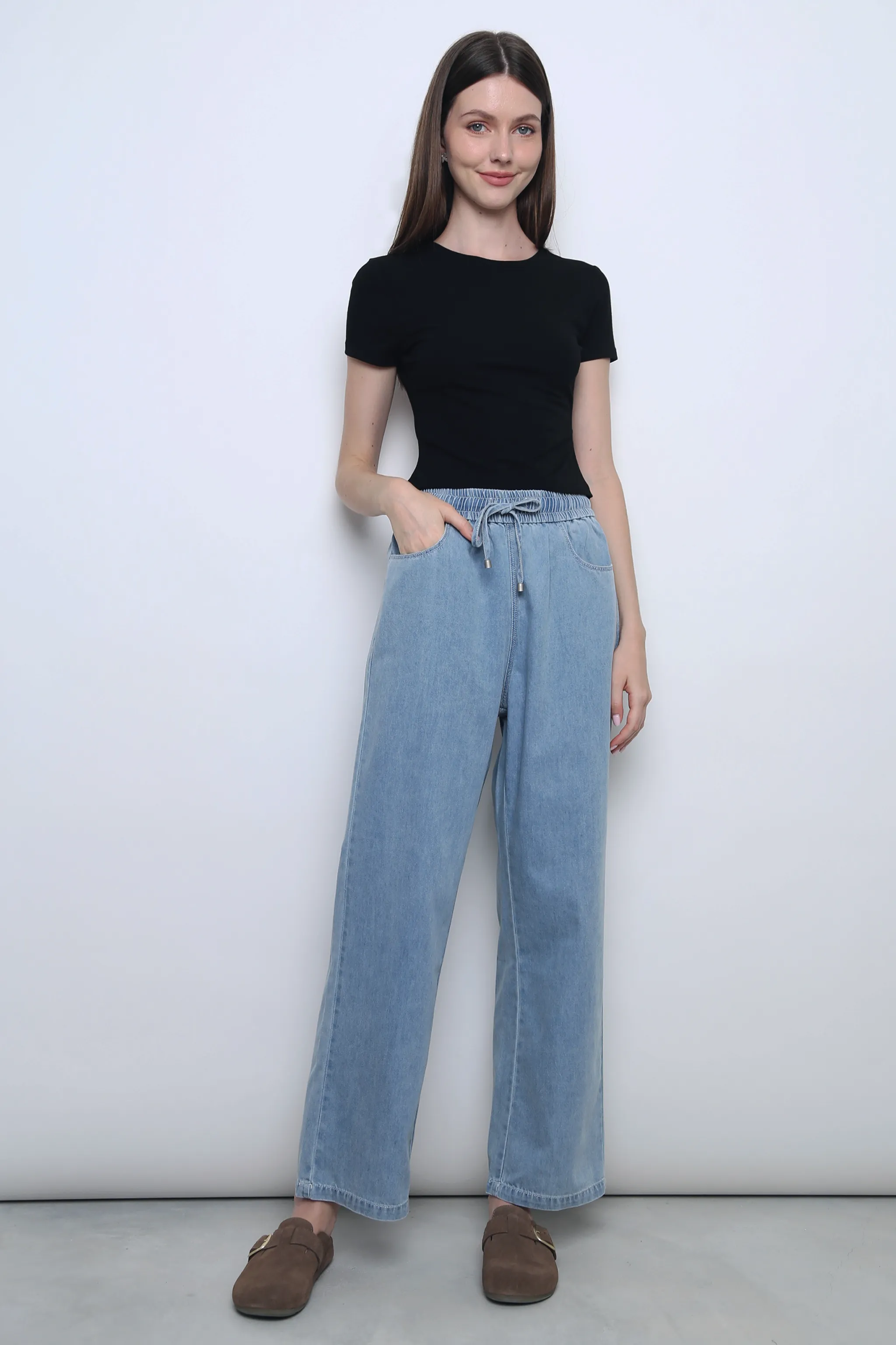 MultiPanel Design Breathable Knit Fabric Softie Baby Tee Black