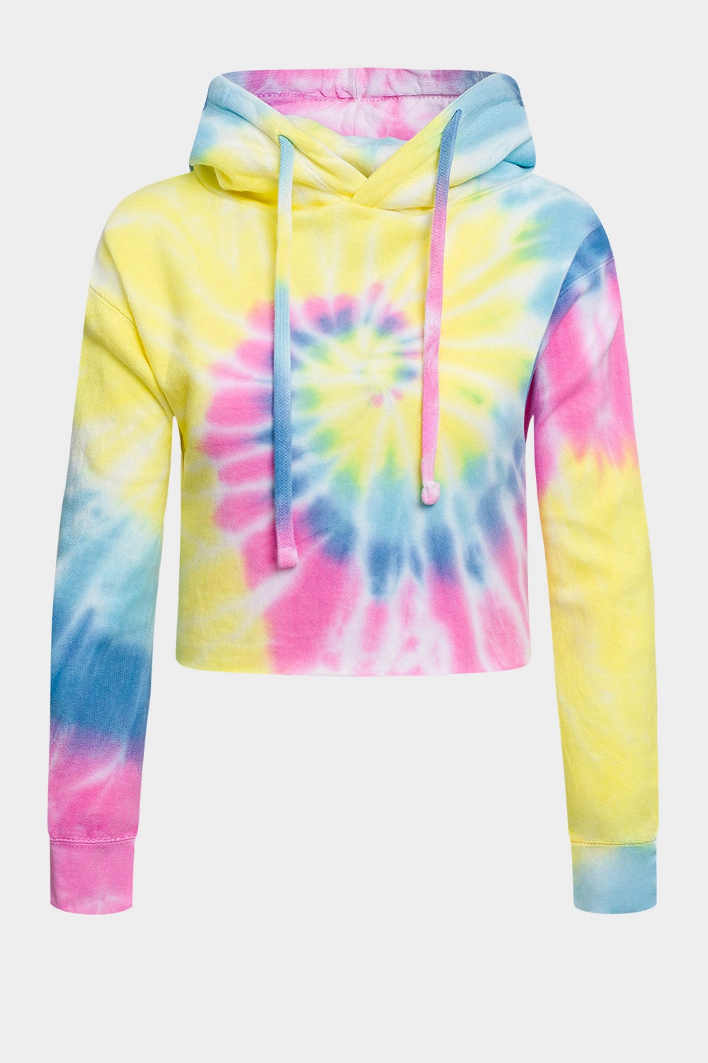 Women's Essential Cropped Long Sleeve Hoodie Four Way Stretch Weekend Casual Fit