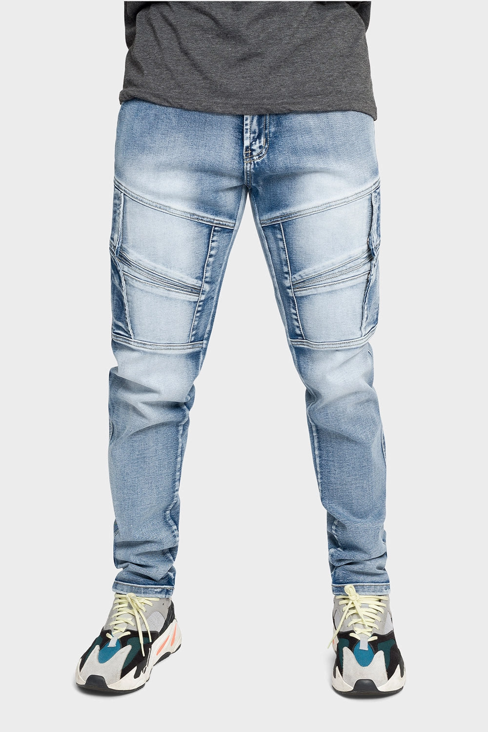 Moto Ribbed Skinny Denim Jeans Practical Fit RegularFit