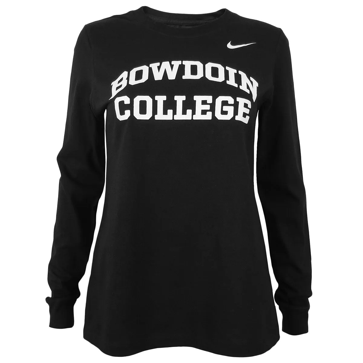 Women's Long Sleeved Bowdoin College Core Tee from Nike Accessorize Three quarter cuff