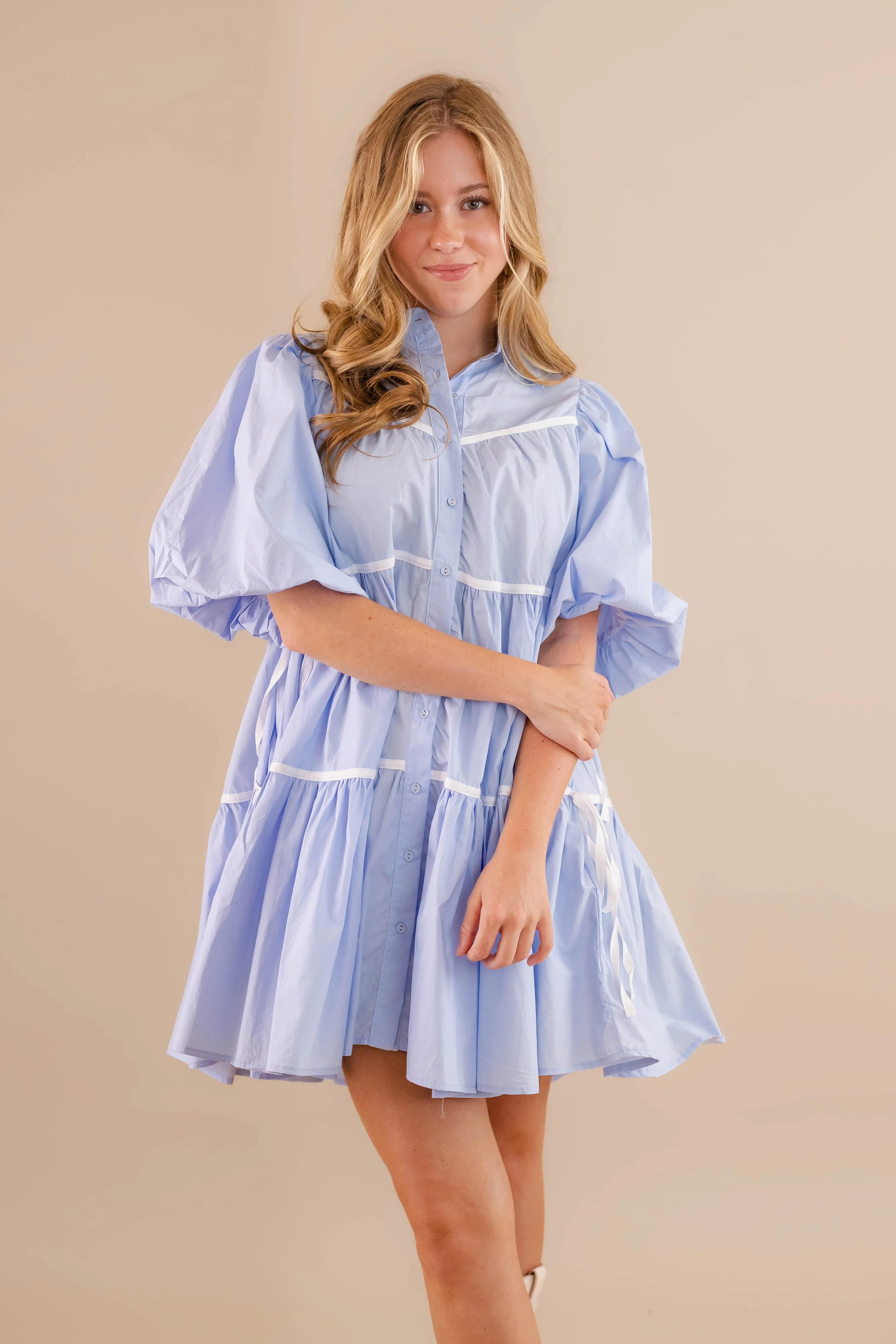 Stylish Fit When You Have It All Dress- Blue