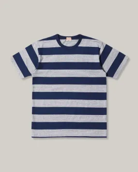 WHITESVILLE BORDER T-SHIRT - NAVY Summer Fashion Easy Comfort