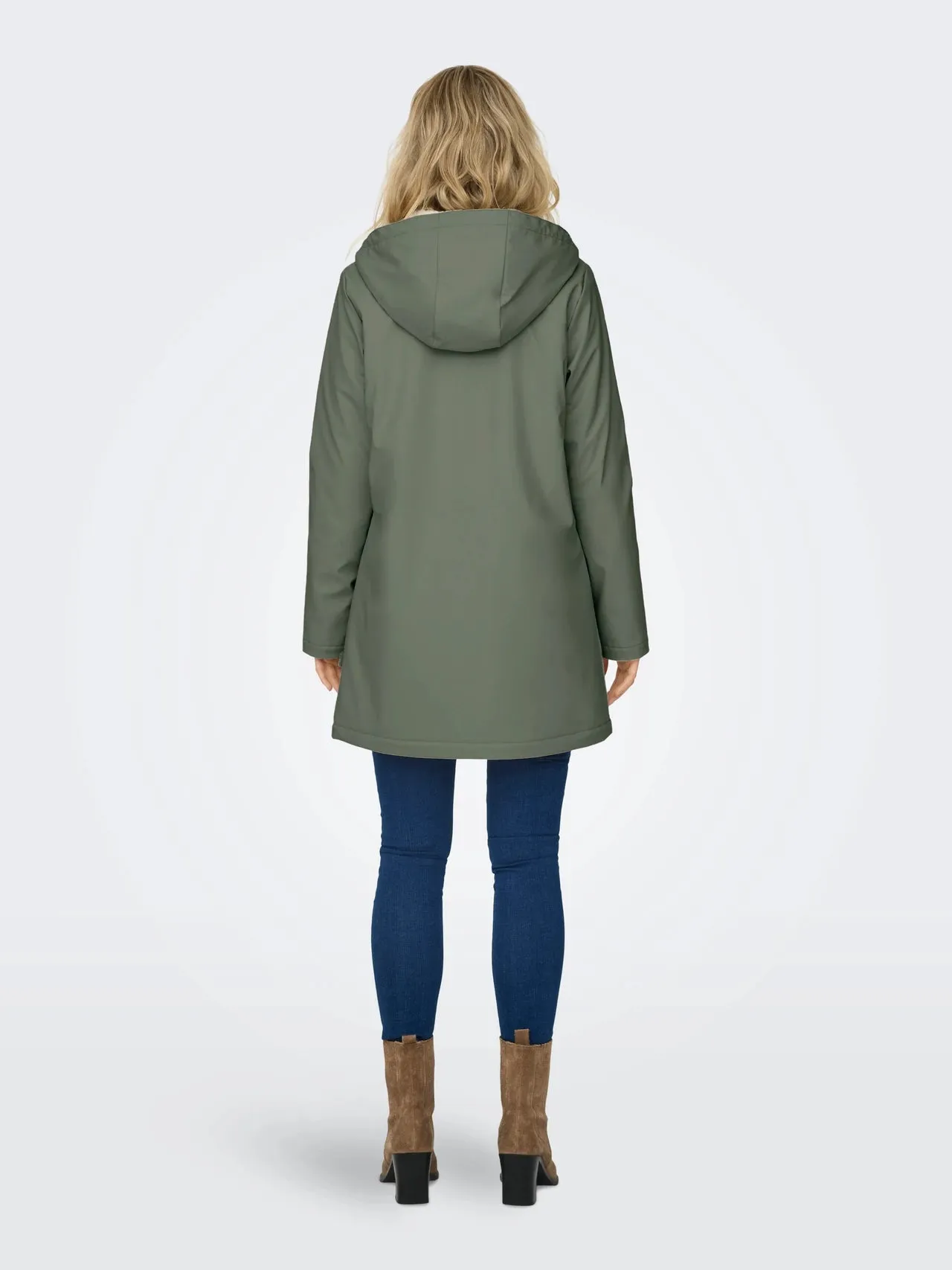 Sherpa Lined Rain Jacket Pocket Placement Reinforced Seam Durability