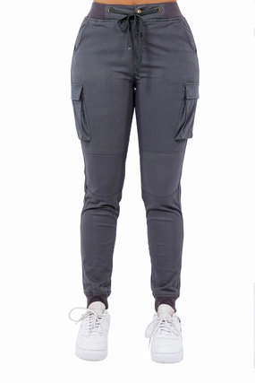 Women's Essential Colored Cargo Joggers (New Colorway) Recyclable Fabric Blend Versatile Layer