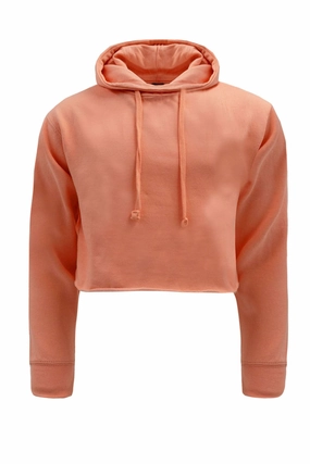 Women's Essential Cropped Long Sleeve Hoodie (New Colorway) Lightweight Polyester Blend Comfy Layers