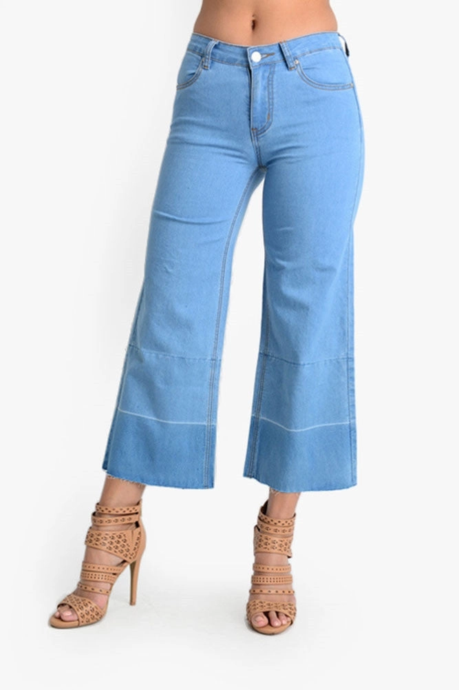 Wrinklefree Women's Wide Denim Jeans
