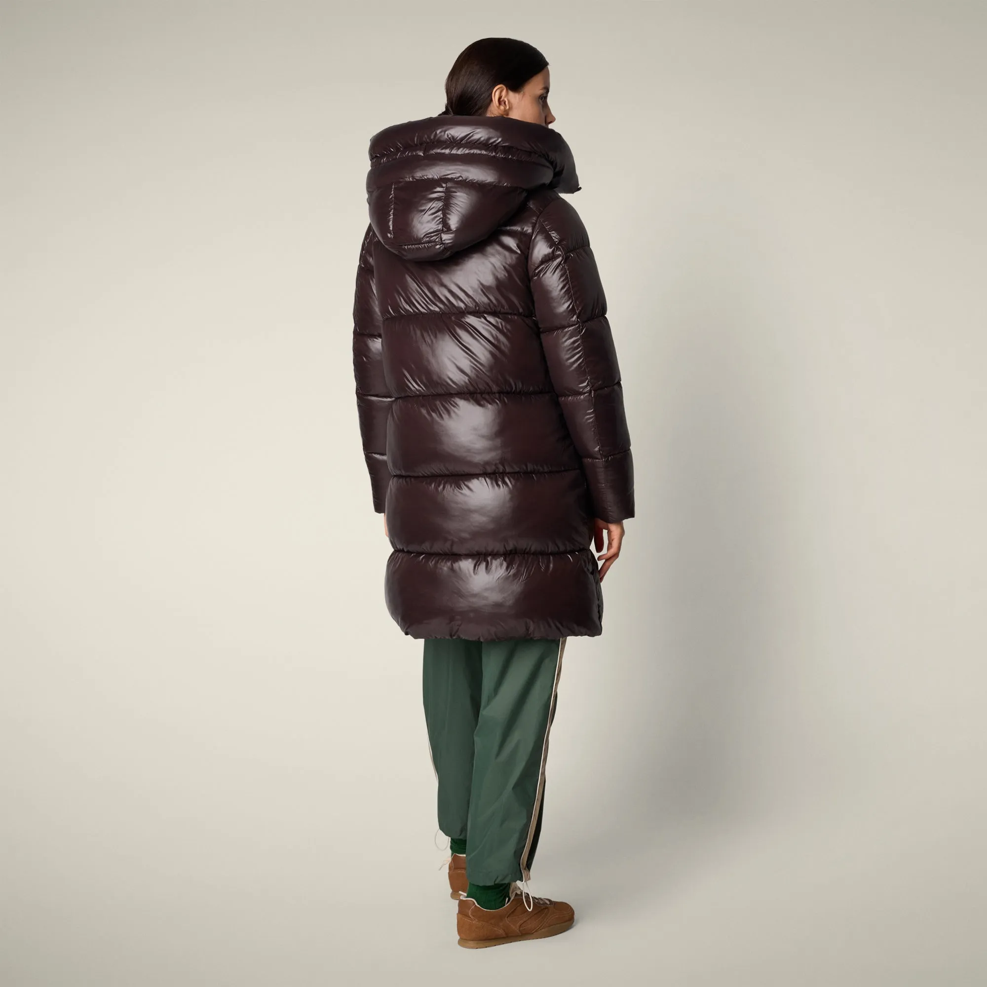 Women's Animal free puffer Coat bella in brown black Elastic Cuff Adjustment Sun Protective Fabric