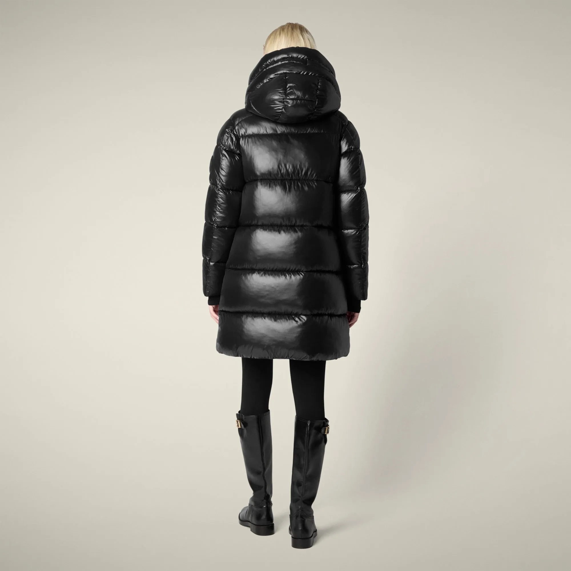 Women's Animal free puffer coat Isabel in black Layered Comfort Look