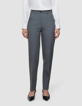 Women's Essential Pants Tapered Dark Grey Melange Smart Layering