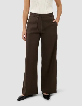 Thermal Insulation Layer Women's Linen Pants Relaxed Espresso
