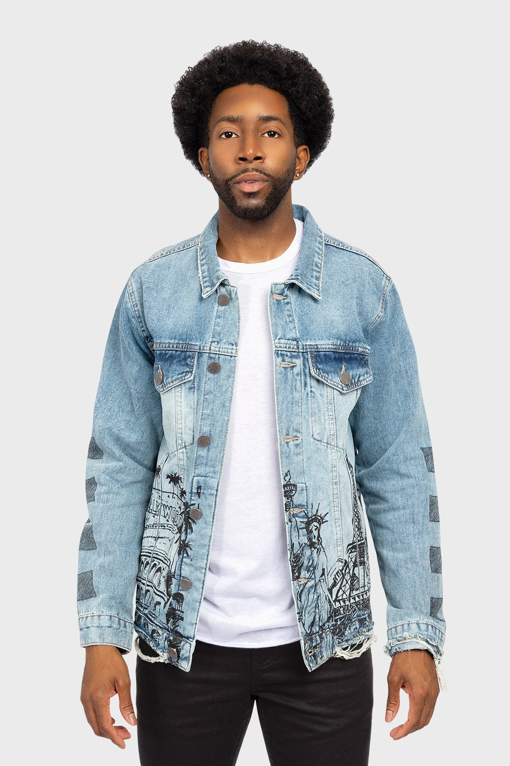 Stretch Enhanced Mobility Zones World Tour Denim Jacket