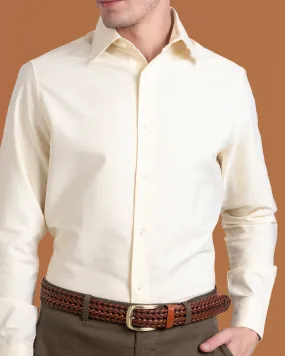 Pale Yellow Oxford Reinforced Seams Easy Care