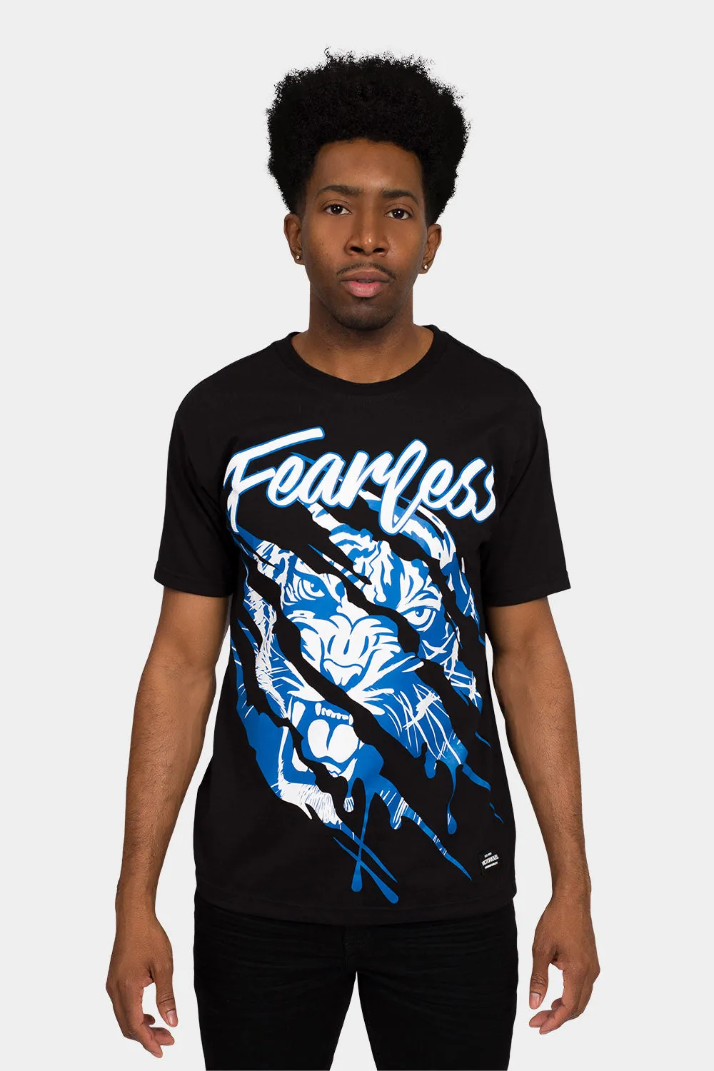 Tagless Neckline Design QuickRelease Fearless Tiger Claw T-Shirt