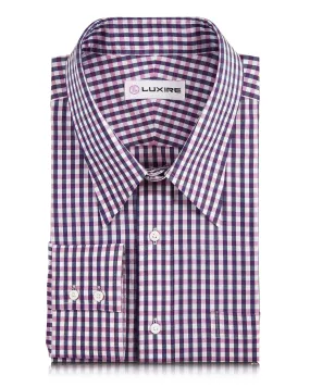 Lightweight Fabric Pink Navy Gingham