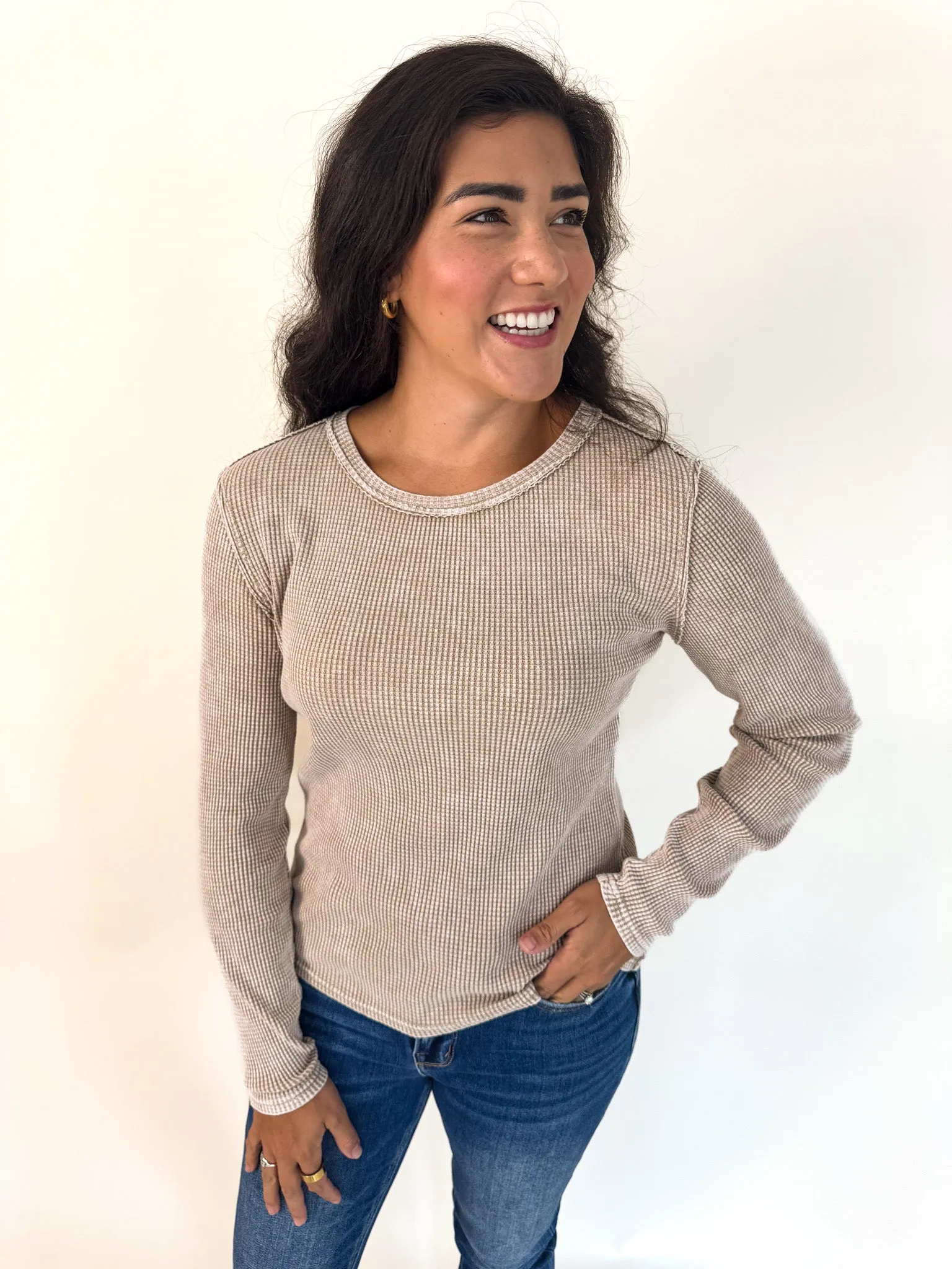 Subtle Color [Z SUPPLY] Arlet Mini Thermal Long Sleeve Top