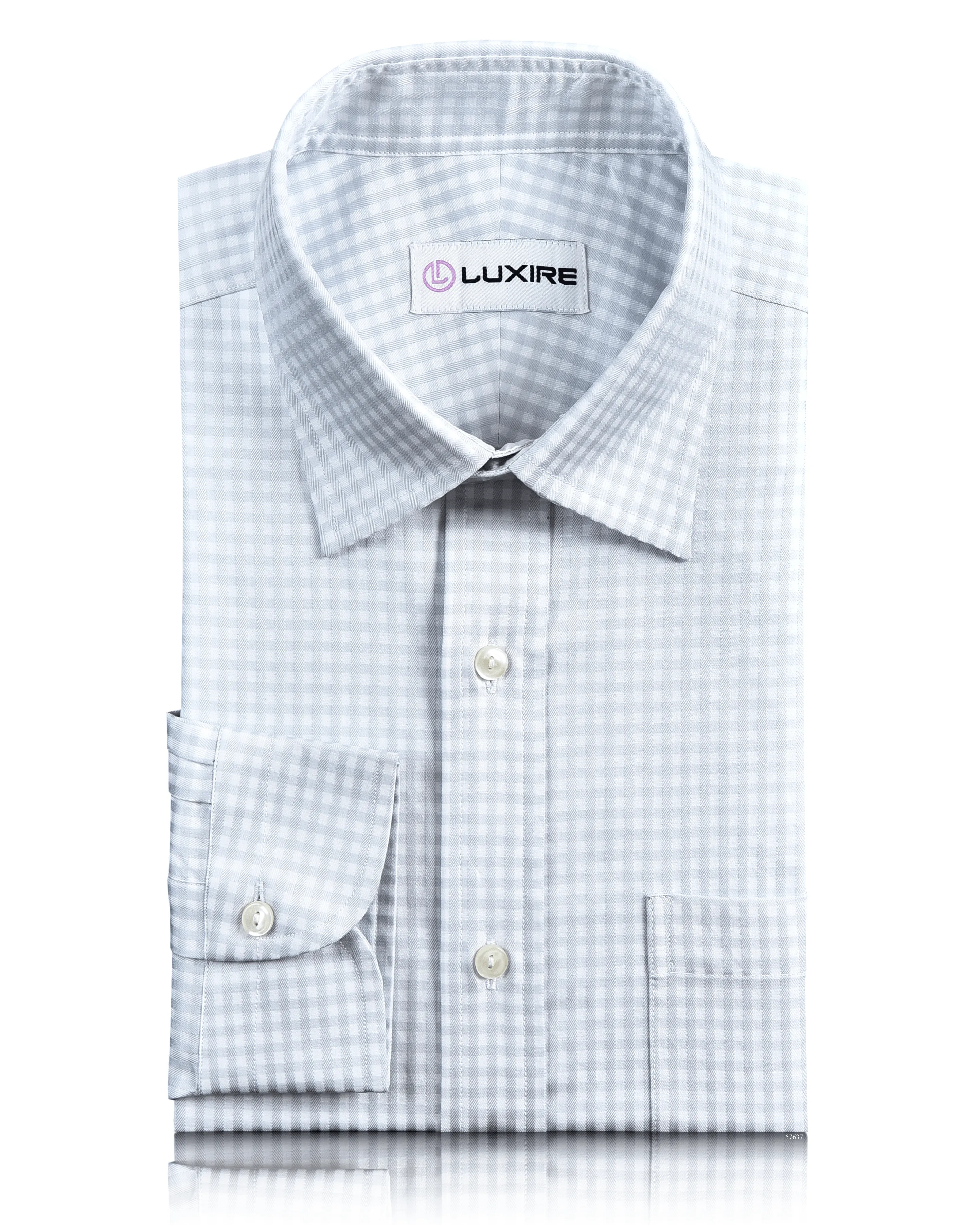 Workwear Casual Lakeside Relaxation Zegna White Grey Gingham Shirt