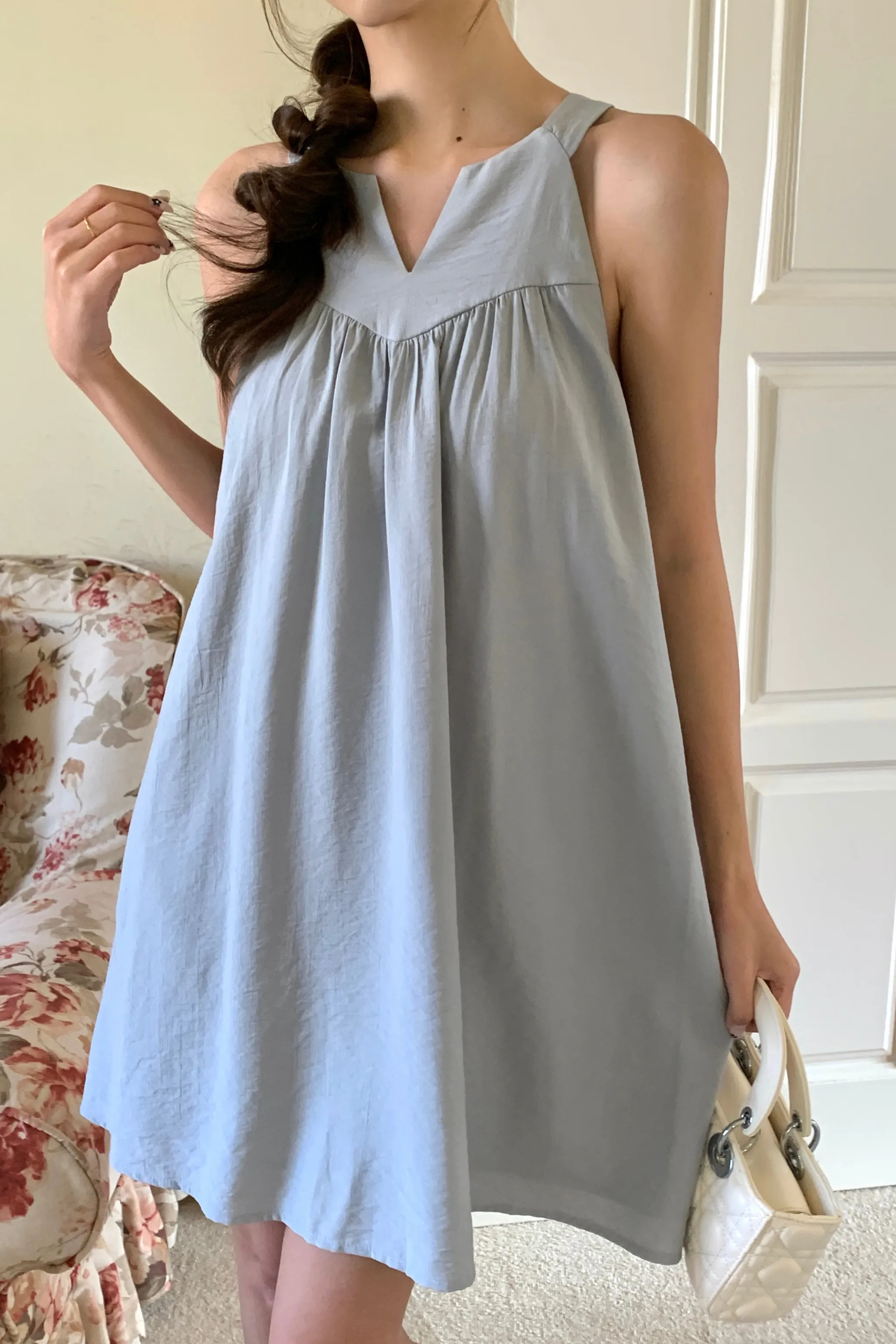 Petite-Size Zen Racerfront Dress Blue