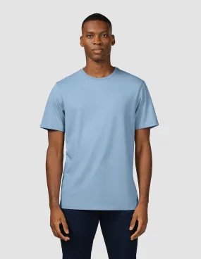Supima T-shirt Rainy Blue Relaxed Movement Luxury exclusivity