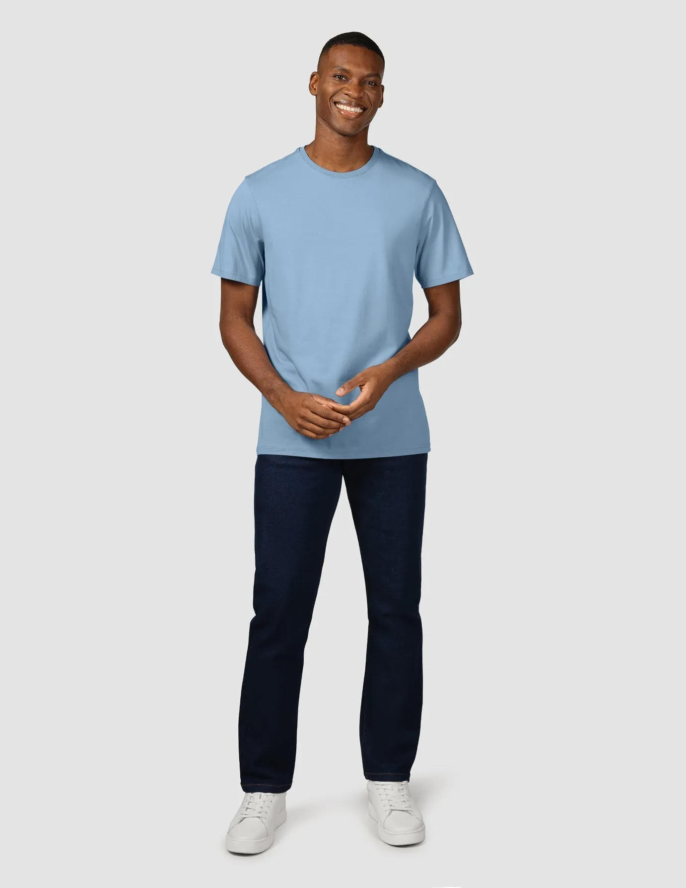 Stylish and Cozy Supima T-shirt Rainy Blue