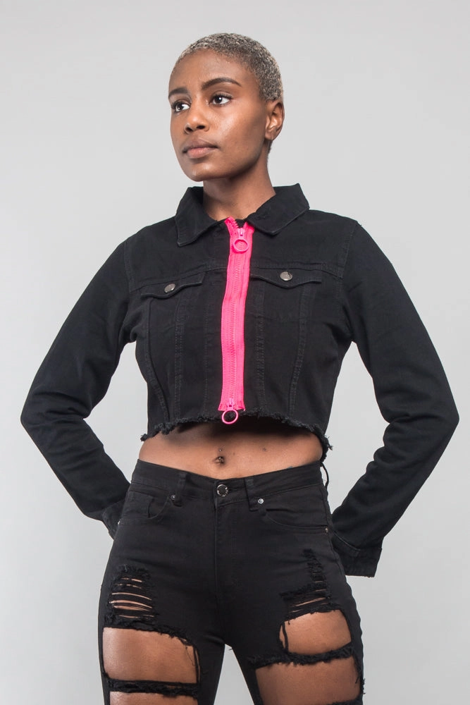 Zippered Accent Jacket Thermal Insulated Jacket Magnetic Fasteners